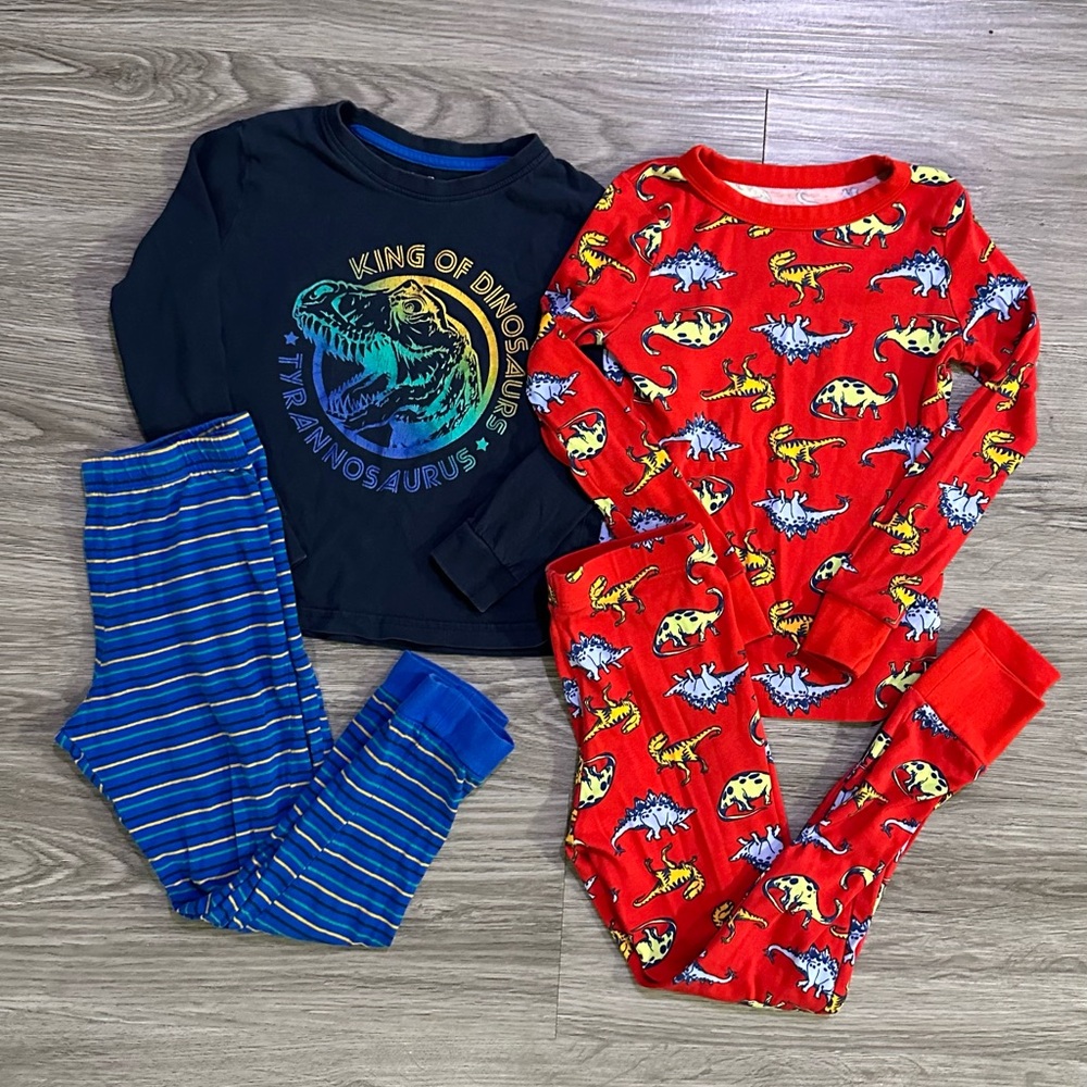 Dinosaur Kids' Pajama Lot of Two Pairs Long Sleeve Pants